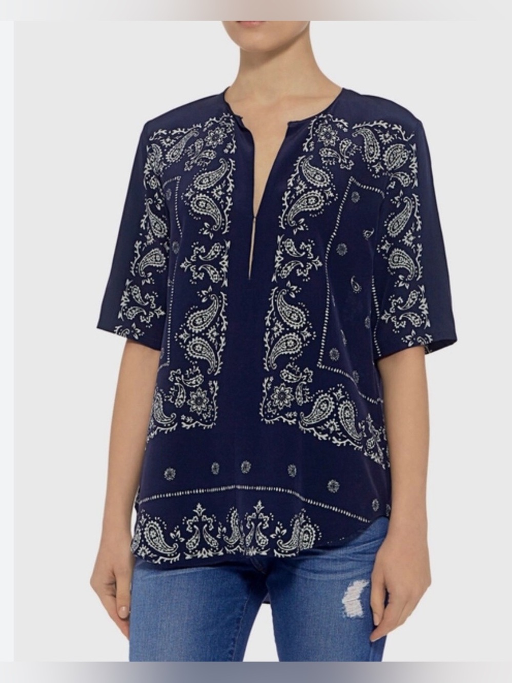 Theory • Bandana Silk Shirt